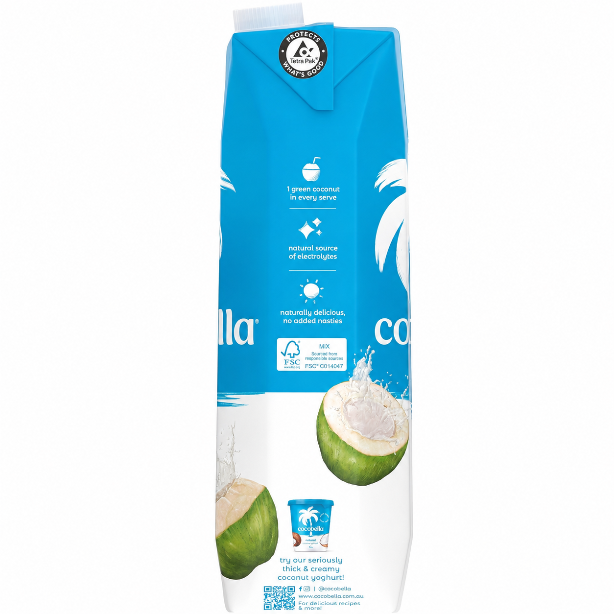 Cocobella Straight Up Coconut Water 6 x 1L – Pure Natural Coconut Water - Image 3